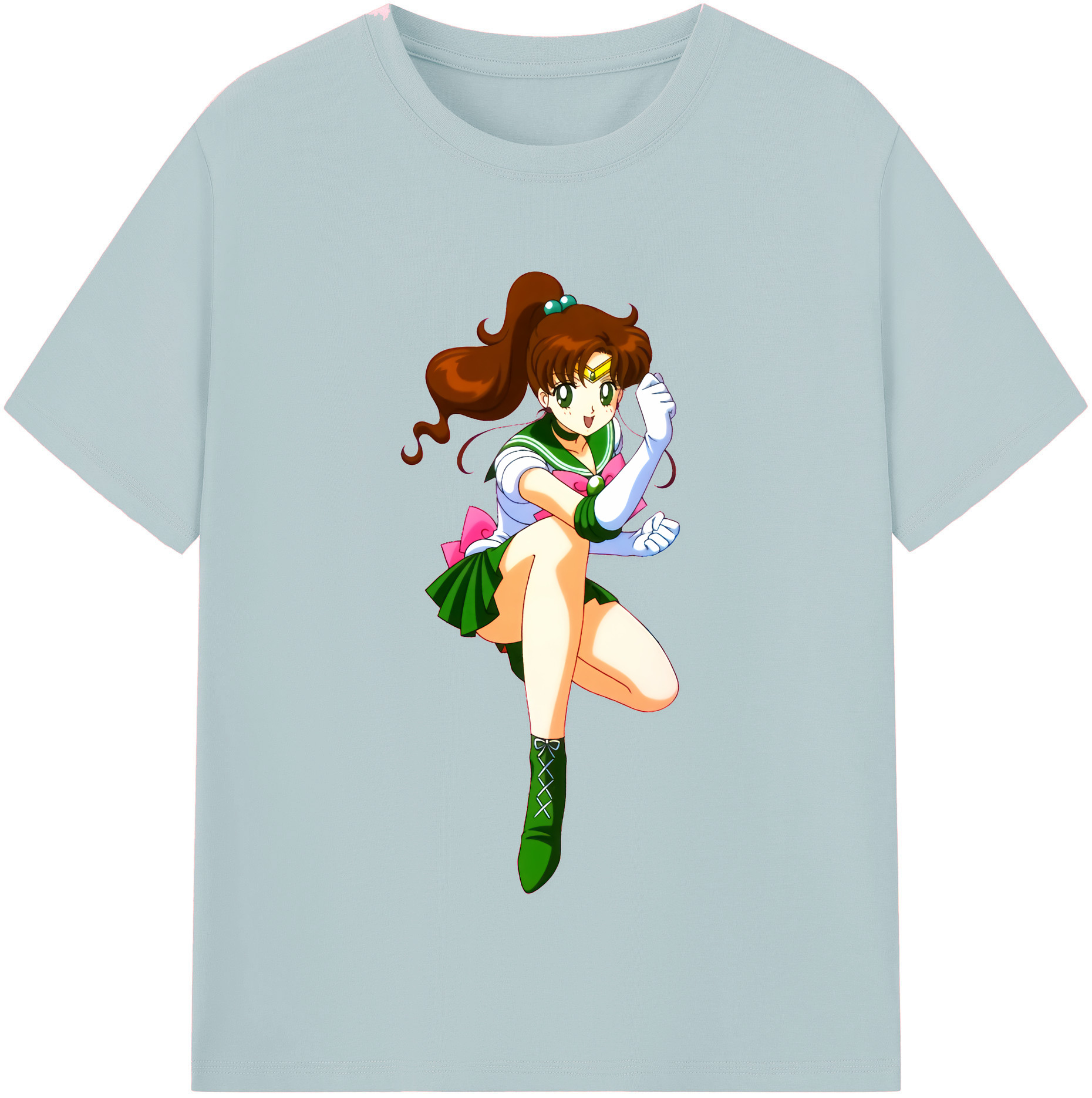 （画像用） 美少女戦士セーラームーン 木野 まこと きの まこと Sailor Moon Kino Makoto （セーラージュピター；Sailor Jupiter） 綿100％半袖Tシャツ（フロントプリント）